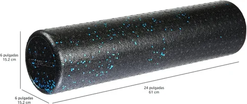 Miniatura 5 de Amazon Basics Rodillo de espuma de alta densidad para ejercicio y recuperación, 24 pulgadas, azul moteado