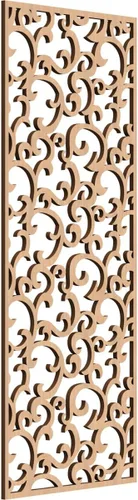 Miniatura 186 de Wheatland Paneles de pared decorativos de madera con calado, 9 3/8 pulgadas de ancho x 24 3/8 pulgadas de alto x 1/4 de alto, nogal