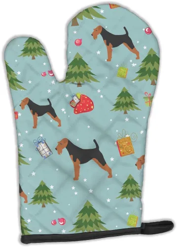 Miniatura 180 de Caroline's Treasures BB4872OVMT - Guante de horno de Navidad Affenpinscher resistente al calor, grueso para sartenes calientes y horno, manopla