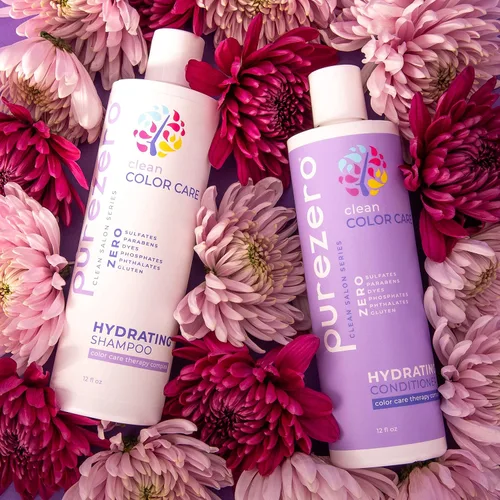 Miniatura 6 de Purezero Clean Color Care - Juego de champú y acondicionador hidratante, tonificación, equilibrio para cabello teñido - Hidrata el cabello seco