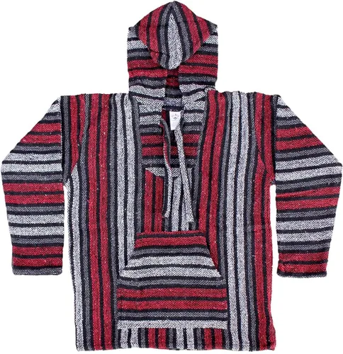 Miniatura 5 de Del Mex Mexican Baja - Poncho tipo sudadera con capucha, diseño de surf, estilo hippie