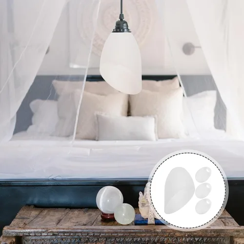 Miniatura 6 de VANZACK Pantalla de herradura, pantalla de plástico de repuesto para lámpara blanca, cubierta de luz para lámpara de pie, luz de dormitorio, 4 piezas
