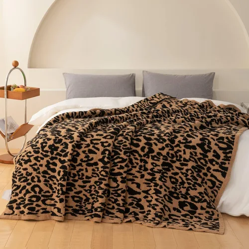 Miniatura 7 de MH MYLUNE HOME Manta Throw Ultra Suave de Leopardo (50x60 pulgadas) Mantas de Microfibra Suaves Cálidas Reversibles Manta de Guepardo