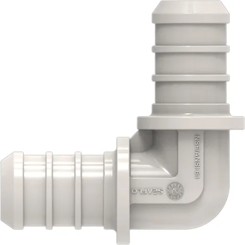 Miniatura 5 de SEAFLO Acoplamiento de tubería PEX de plástico de 90 grados 1/2" Barb x 1/2" adaptador de codo de ajuste de púas compatible con tubo PEX o PE-RT