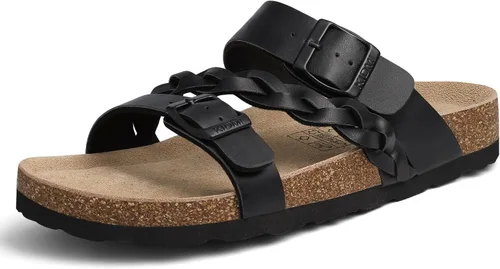 Miniatura 10 de KIDMI Sandalias con plantilla de corcho para mujer con soporte de arco, cómodas sandalias deslizantes con hebilla ajustable para el verano
