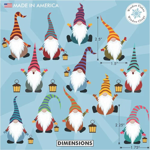 Miniatura 2 de Juego de 12 calcomanías de gnomos para laptop, calcomanías de gnomos para laptop, calcomanías estéticas para computadora portátil, calcomanías