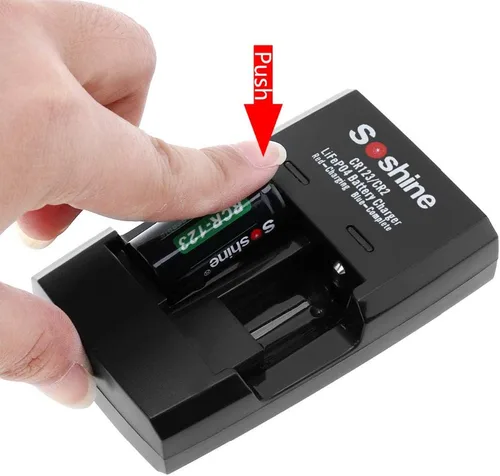 Miniatura 4 de Cargador de Batería Soshine CR2 RCR123A para Batería RCR123 16340 CR2 15270 LiFePO4 de 3V Baterías Recargables (Cargador)