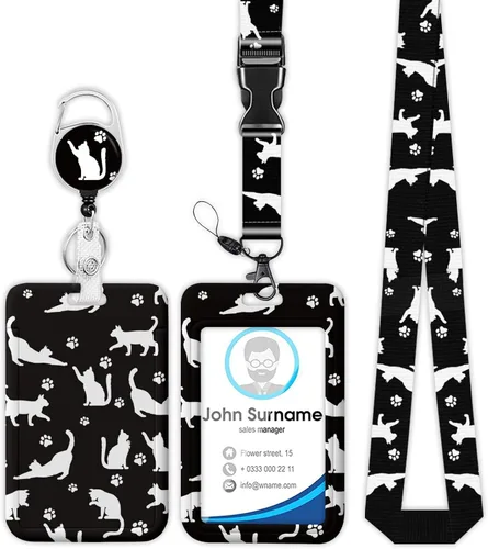 Miniatura 16 de Portatarjetas de concientización sobre autismo con cordón, cordones para insignias de identificación para mujeres, lindo carrete retráctil