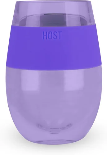 Miniatura 10 de Host Juego de 1 Vaso de Enfriamiento de Plástico con Doble Pared Aislante Congelable Vaso Enfriador de Bebidas con Gel Congelante, Copas de Vino