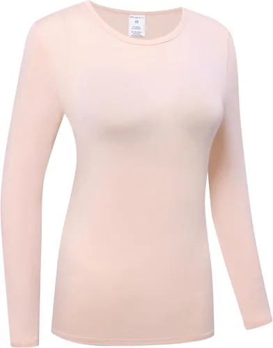 Miniatura 3 de OThread & Co. Camiseta de manga larga para mujer, cómoda camiseta básica elástica