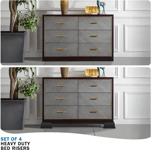 Miniatura 5 de ANNKUT Elevadores de cama de 2 pulgadas, resistentes, elevadores de sofá de gran tamaño, elevadores de muebles extra anchos para sofá, mesa
