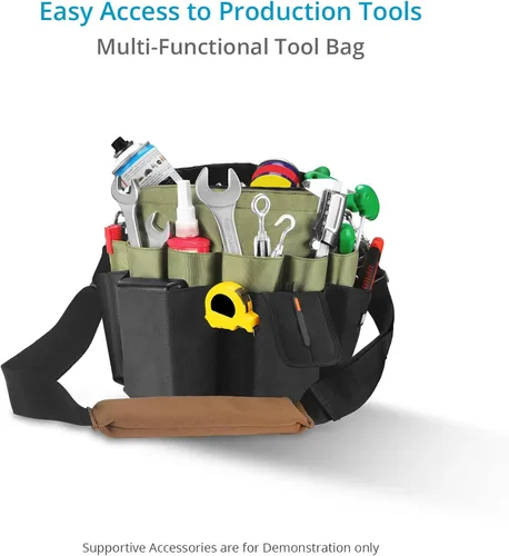 Miniatura 2 de PROAIM Bolsa Cube Stand-by para asistentes de cámara, puños y técnicos Viene con cómoda correa para el hombro para herramientas de utilidad