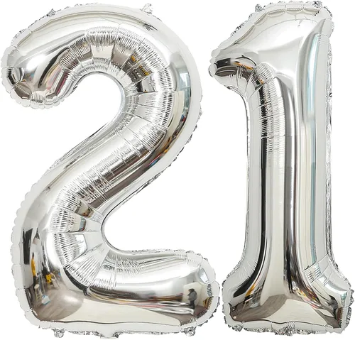Miniatura 15 de Globos de 0 números plateados 0 globos de número 40 pulgadas número 0 globos de aluminio Mylar