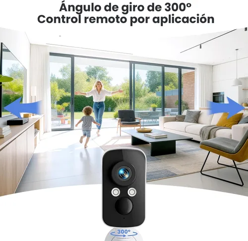 Miniatura 3 de Cámara de seguridad inalámbrica para exteriores con panorámica de 300°, sin suscripción, almacenamiento en la nube/SD gratuito de 7 días, detección