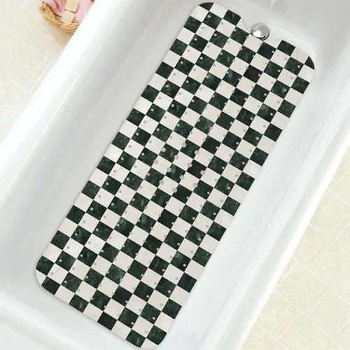 Miniatura 44 de Alfombra para Bañera Antideslizante, Alfombra Bohemia Cuadrada para Bañera y Piso de Ducha con Ventosas para Adultos, Niños y Ancianos, 21 x 21