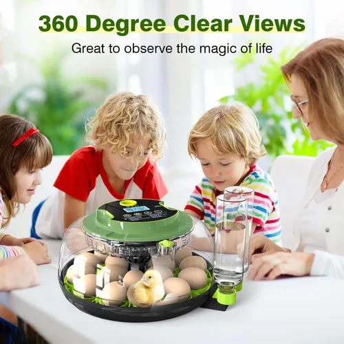 Miniatura 8 de 18 incubadoras de huevos para incubar huevos, incubadora de huevos con control de temperatura, pantalla de humedad, girador automático de huevos