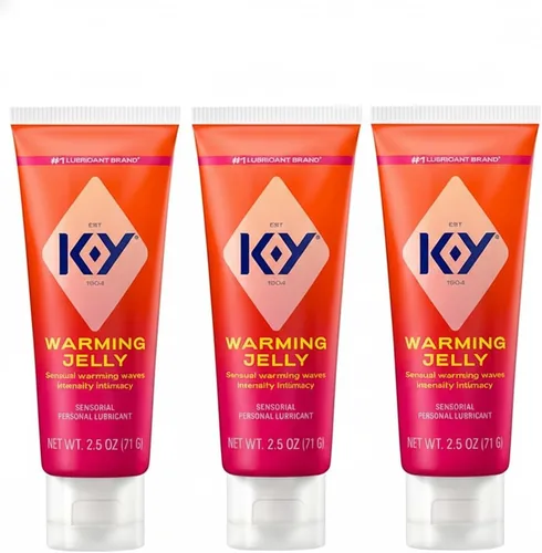 K-Y Warming Jelly - Fórmula a base de glicerina de 2.5 onzas líquidas, lubricante personal sensorial para hombres, mujeres y parejas y seguro de