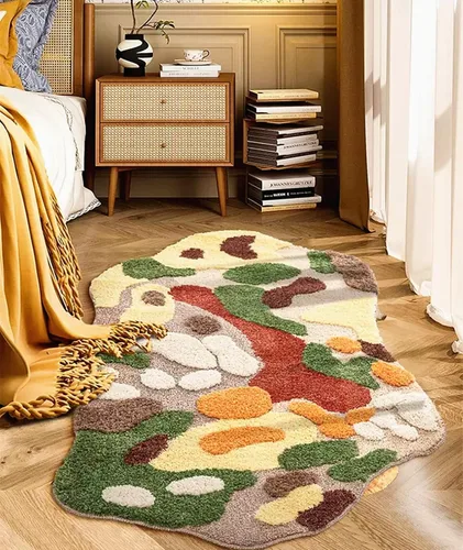 Miniatura 12 de UKELER ELER - Bonita alfombra de baño Chill Pill, azul, absorbente, antideslizante, lavable, suave, lanuda alfombra de ducha de 27.5 x 15.5 pulgadas
