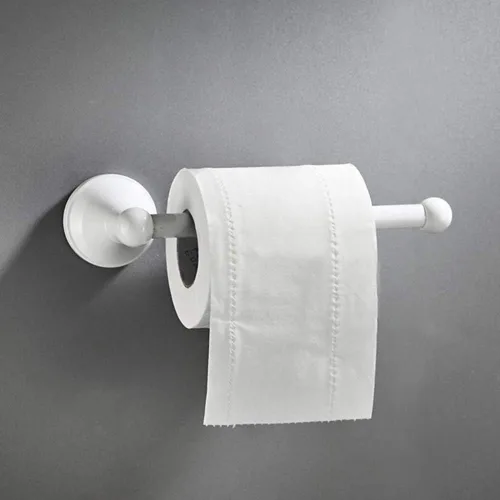 Miniatura 3 de Aothpher Soporte de rollo de papel higiénico de baño montado en la pared, color blanco