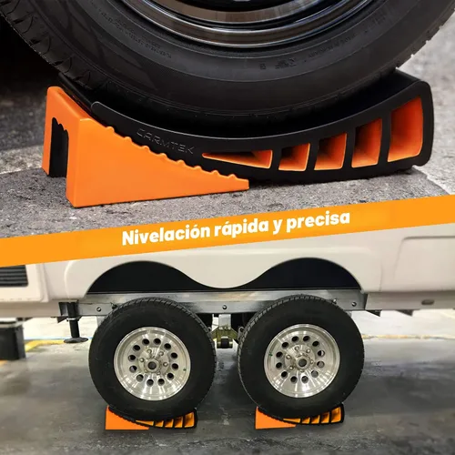 Miniatura 4 de CARMTEK Kit de Nivelador de Autocaravana – Niveladores Curvos de RV con Calzos de Rueda de Autocaravana para Remolques de Viaje Nivelación