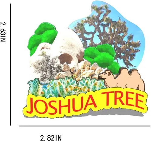 Miniatura 3 de Imán de madera para nevera del parque nacional Joshua Tree de Estados Unidos, monumentos 3D, recuerdos coleccionables de viaje, decoración hecha a