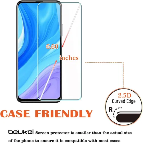 Miniatura 4 de Paquete de 2 protectores de pantalla de vidrio templado para Huawei (Y9S) y (Y9 Prime 2019), antiarañazos, sin burbujas