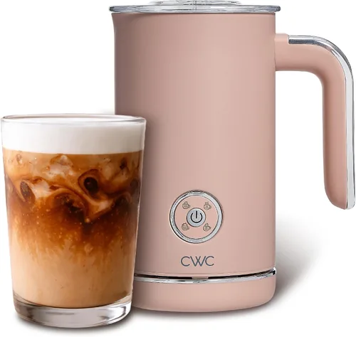 Miniatura 9 de COOK WITH COLOR Vaporizador y espumador eléctrico 4 en 1, calentamiento y espuma de 2 minutos, máquina de espuma fría y caliente para café, latte