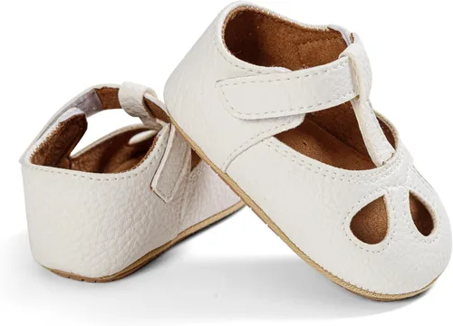 Miniatura 67 de RVROVIC Mocasines de princesa para bebé, zapatos brillantes de Mary Jane, zapatos de cuna de suela suave y ligera de primera calidad, zapatos