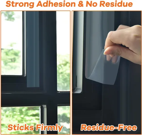 Miniatura 3 de YoleShy Cinta de sellado transparente para ventanas, 2 pulgadas x 30 yardas, sin residuos, cinta aislante de ventana resistente para puertas