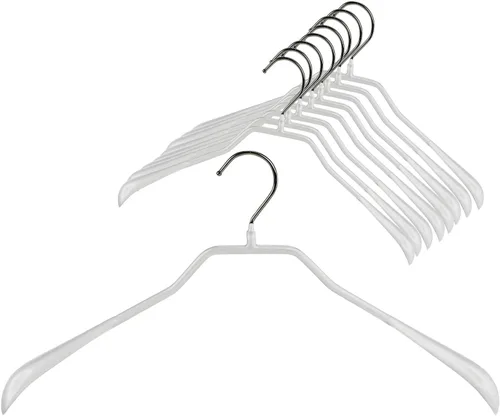 Miniatura 12 de Mawa by Reston Lloyd BodyForm Series - Percha antideslizante que ahorra espacio para chaquetas, trajes y abrigos, 16-1/2 pulgadas, estilo 42/L, Plata