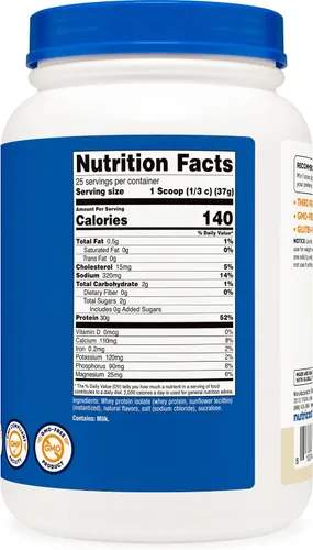 Miniatura 5 de Nutricost Polvo aislado de proteína de suero (vainilla) 2LBS