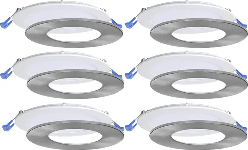 Miniatura 7 de Nadair, Luces LED empotrables ultra delgadas de 6 pulgadas, 1 paquete, clasificación IC, regulable, 15 W = 90 W, 1125 lúmenes, 3000 K