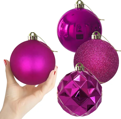 Miniatura 218 de Bolas de Navidad Grandes de 3.2" en Azul Bebé - Adornos para Árbol de Navidad, Bolas Colgantes Inastillables para Cumpleaños, Halloween, Boda