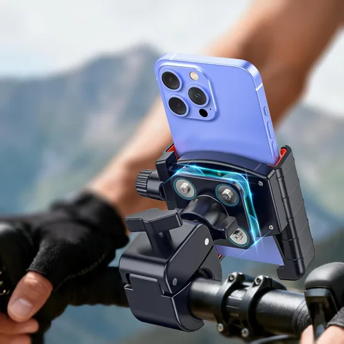 Miniatura 9 de Soporte para Teléfono de Motocicleta Anti Vibración de 3ª Generación, Soporte para Teléfono de Bicicleta, Soporte para Teléfono Celular de Manillar