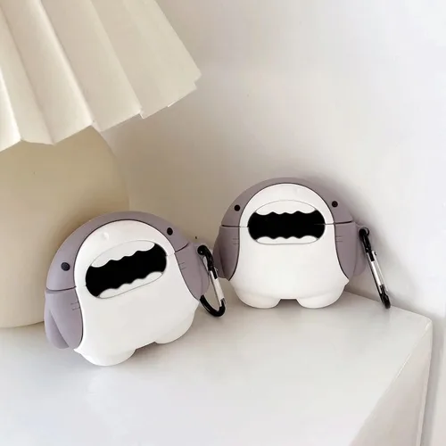 Miniatura 3 de Funda creativa linda Kawaii de dibujos animados de animales de tiburón, compatible con Beats Studio Buds 2021, accesorios portátiles de moda