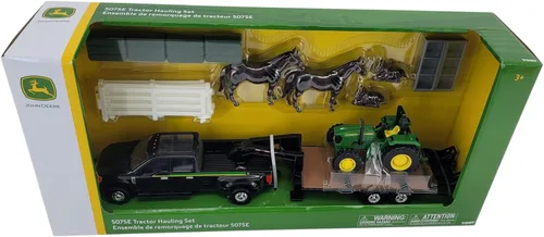 Miniatura 3 de John Deere 1/32 5075E Tractor Hauling Set Toy - LP82785