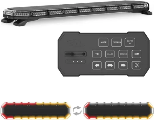 Miniatura 26 de SpeedTech Lights Super Takedown K-Force Elite 47 Barra de luz LED – 180 LED, 540 W montaje en techo advertencia de emergencia para policía, Ámbar