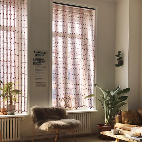 Miniatura 7 de Cortinas de cuentas Foreate para puertas hechas a mano con cuentas de madera y bambú, cortina bohemia colgante hippie para pasillos y ventanas, 38