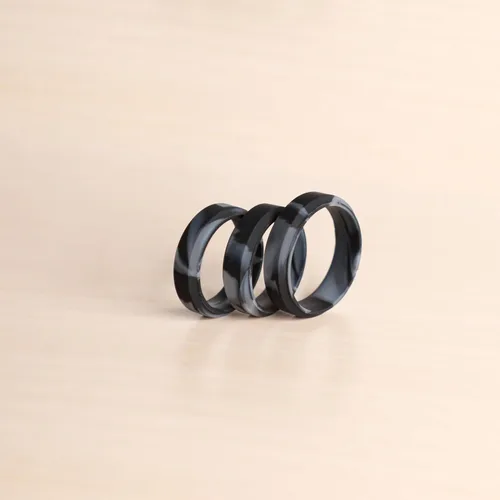 Miniatura 58 de Knot Theory - Anillo de boda de silicón para hombres y mujeres Anillos de goma finos de calidad superior con gran estilo, comodidad; son ideales