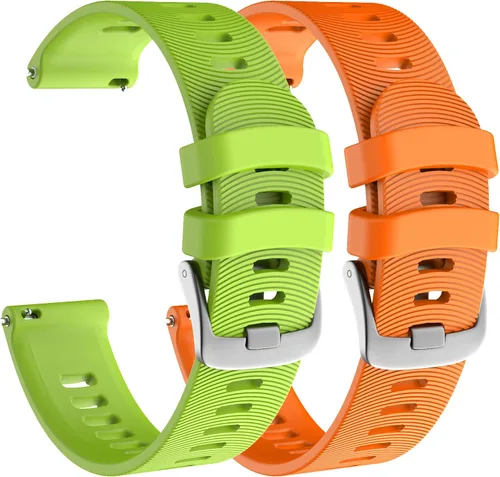 Miniatura 20 de ISABAKE Correa de reloj para Garmin Forerunner 245/645 Music, correa de repuesto de silicona de liberación rápida de 0.787 in para Vivoactive 3/Venu