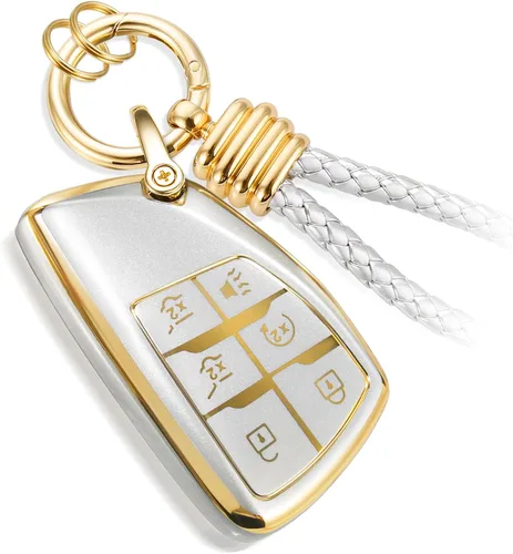 Miniatura 56 de Funda para Llavero Mercedes con Llavero de Cuerda Trenzada de Metal, Funda de Llave Suave Mejorada para Carcasa de Llavero Remoto Inteligente Sin