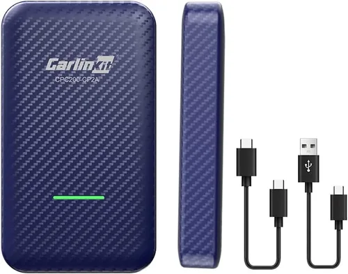 CarlinKit Adaptador inalámbrico CarPlay 4.0, dongle inalámbrico Android Auto para automóviles CarPlay con cable OEM, actualización OTA 2026-2 en 1,5