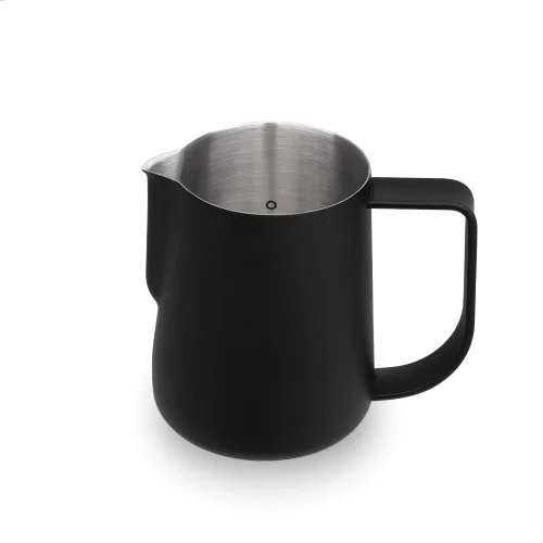watchget Jarra de espuma de leche de 8.5 fl oz/8 onzas, jarra de vapor de acero inoxidable, café con leche, capuchino, latte, arte barista, jarra de
