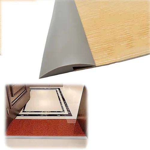 KADEUX Tira autoadhesiva para bordes de umbral, tira de transición flexible para pisos, impermeable, tiras de PVC para cubrir el suelo de Gris
