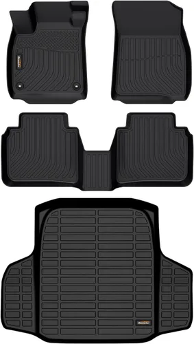 Miniatura 22 de Alfombrillas para todo tipo de clima y forro de carga para Volkswagen Atlas 2018-2025 (asiento de cubo de 6 pasajeros), juego completo de 3 filas