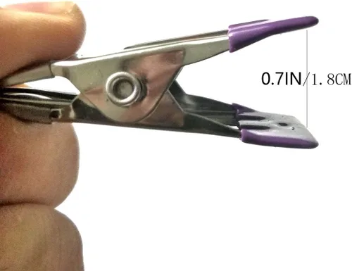 Miniatura 3 de Paquete de 30 alfileres de ropa de acero inoxidable resistentes de 2.2 pulgadas, 3 colores resistentes al viento con puntas de goma, clips de metal