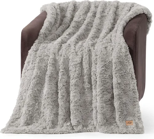 Miniatura 14 de UGG Adalee - Manta de piel sintética tamaño individual, cálida y acogedora, manta extra grande para sofá, ropa de cama lavable para cama individual