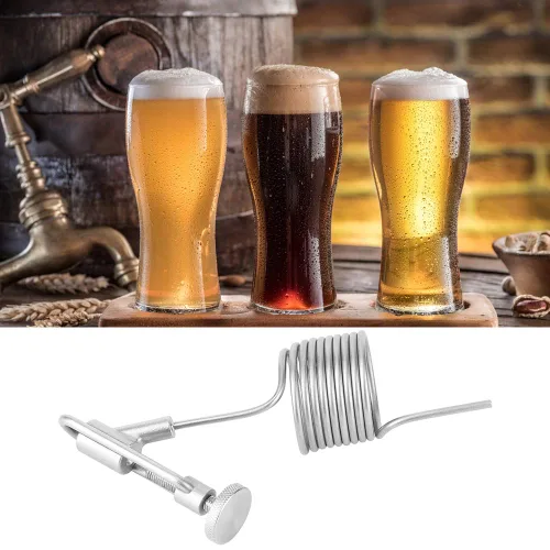 Miniatura 3 de Desespumante de bobina de muestreo de acero inoxidable 304,Válvula de muestreo de cerveza de plata Desempañador de bobina de fermentador Homebrew