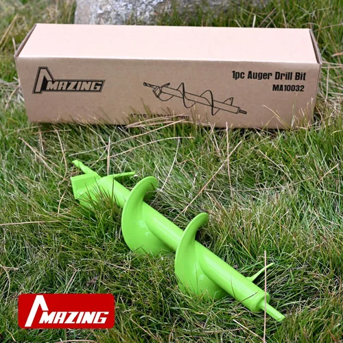 Miniatura 7 de MAZING Broca de taladro en espiral mejorada de 16 x 4 pulgadas para plantar, broca de taladro de jardín resistente, herramienta de plantación