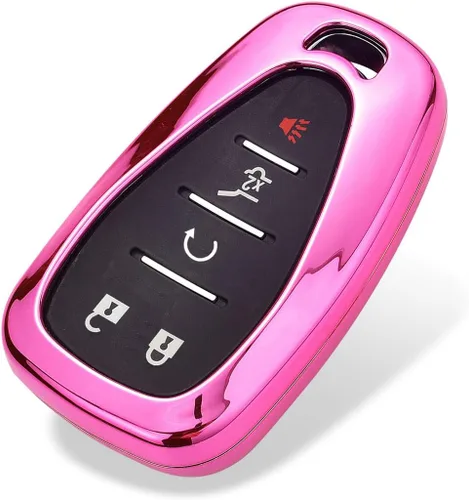 Miniatura 5 de Royalfox 3, 4, 5, 6 botones, diamantes de imitación brillantes 3D femeninos, funda para llave inteligente remota para Chevy Chevrolet Malibu Camaro